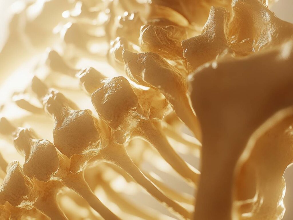 Spine and pelvic bones illustrating support restored with Freedom Plus pelvic floor therapy